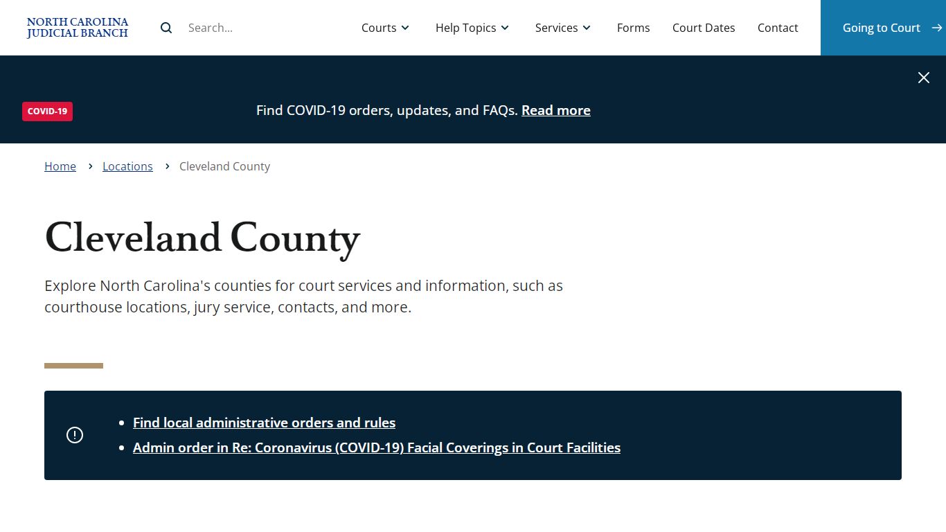 Cleveland County | North Carolina Judicial Branch - NCcourts